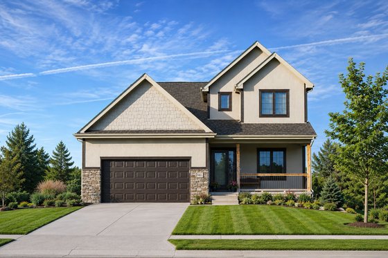 Exterior - Front Elevation for Craftsman House Plan #20-1776 - 3 bed, 3 bath