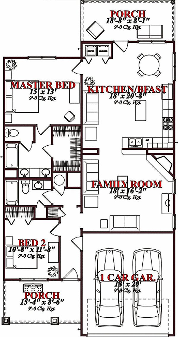Traditional Floor Plan - Main Floor Plan #63-150