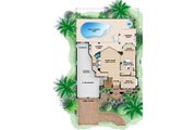Mediterranean Style House Plan - 4 Beds 4 Baths 3448 Sq/Ft Plan #27-206 