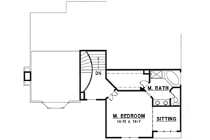 Floor Plan - Upper Floor for Traditional House Plan #67-659 - 3 bed, 2 bath