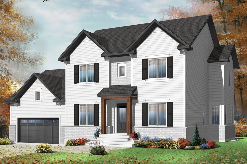 House Blueprint - Traditional Exterior - Front Elevation Plan #23-2392