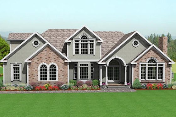 Exterior - Front Elevation for Traditional House Plan #75-170 - 3 bed, 2.5 bath