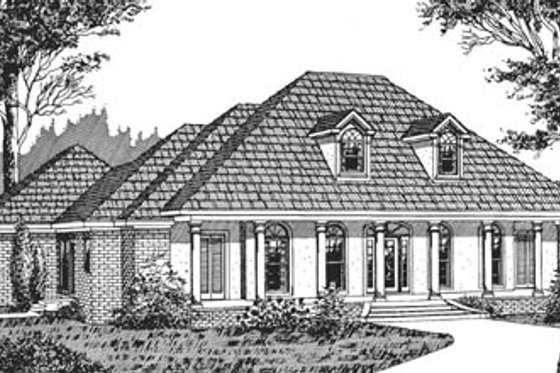 Exterior - Front Elevation for Colonial House Plan #15-205 - 4 bed, 3.5 bath