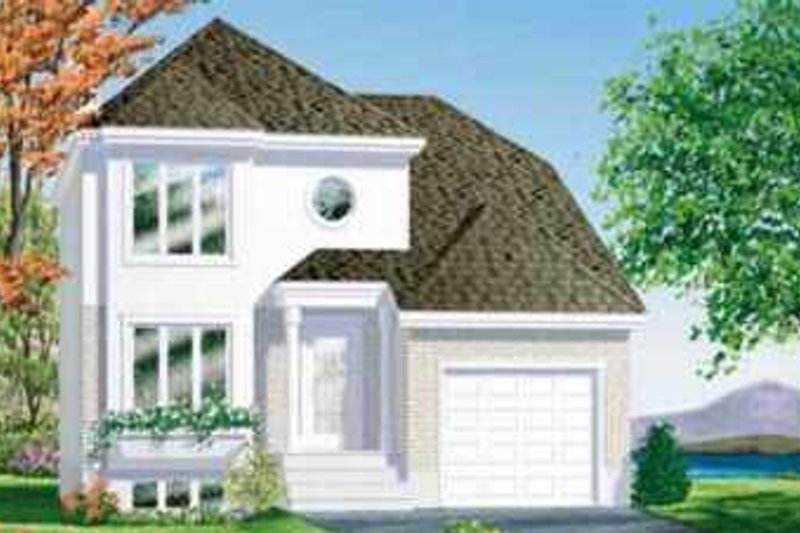 European Style House Plan - 3 Beds 1.5 Baths 1490 Sq/Ft Plan #25-2133