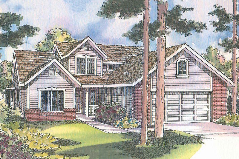 Architectural House Design - Farmhouse Exterior - Front Elevation Plan #124-447