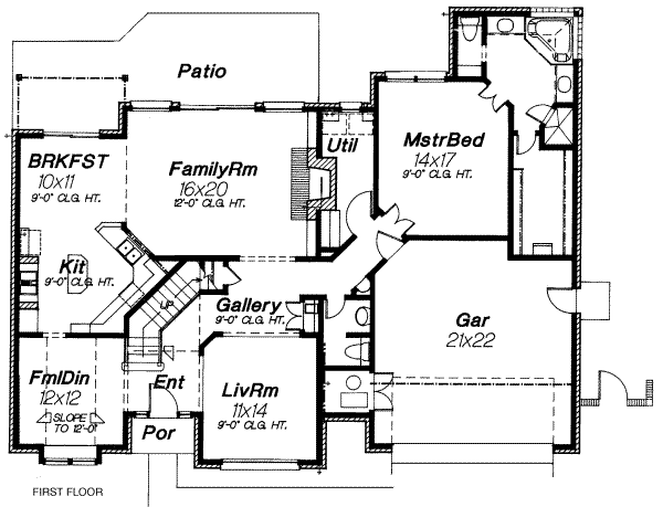 European Floor Plan - Main Floor Plan #310-185