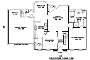 Floor Plan - Main Floor for European House Plan #81-13648 - 3 bed, 2.5 bath
