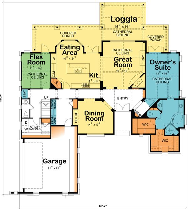 Home Plan - European Floor Plan - Main Floor Plan #20-2172
