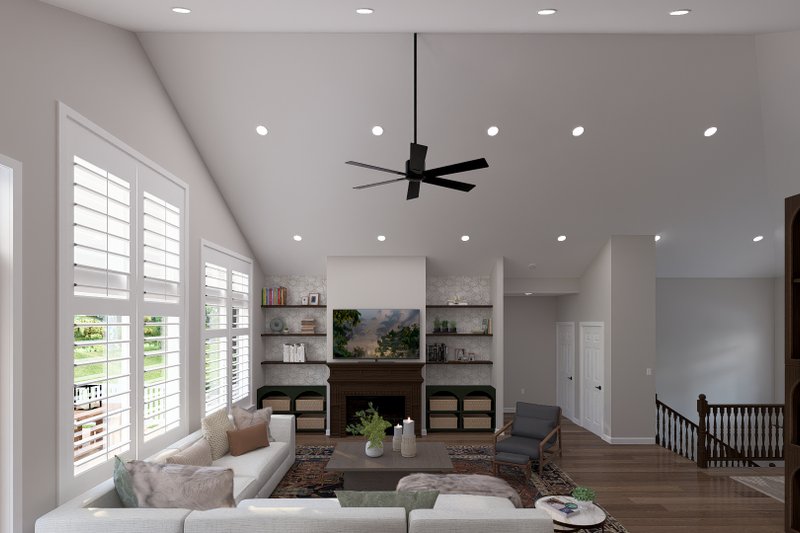 Architectural House Design - Interior - Family Room 2 for Craftsman House Plan #1060-496 - 3 bed, 2.5 bath