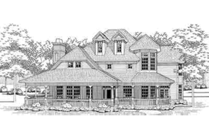 Cottage Exterior - Front Elevation Plan #120-121