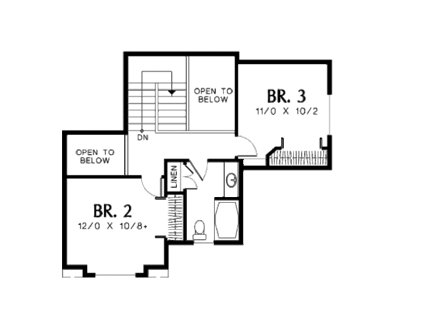 Home Plan - Traditional Floor Plan - Upper Floor Plan #48-327