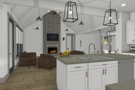 Interior - Family Room for Farmhouse House Plan #1069-28 - 3 bed, 2.5 bath