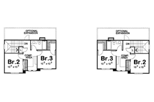Floor Plan - Upper Floor for Cottage House Plan #20-1346 - 3 bed, 2.5 bath