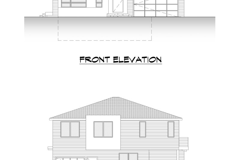 House Blueprint - Exterior - Other Elevation for Contemporary House Plan #1066-288 - 4 bed, 4 bath