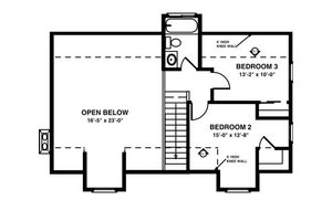 Floor Plan - Upper Floor for Farmhouse House Plan #56-242 - 3 bed, 2.5 bath