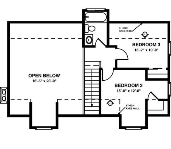 Farmhouse Floor Plan - Upper Floor Plan #56-242