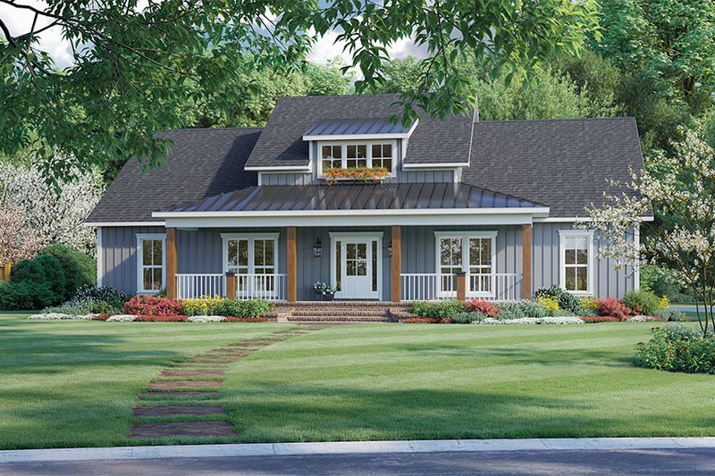 Architectural House Design - Farmhouse Exterior - Front Elevation Plan #21-462