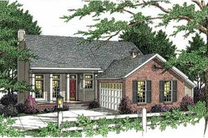 Southern Exterior - Front Elevation Plan #406-277