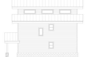 Exterior - Rear Elevation for Contemporary House Plan #932-1189 - 2 bed, 2.5 bath
