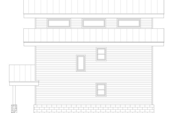 Exterior - Rear Elevation for Contemporary House Plan #932-1189 - 2 bed, 2.5 bath
