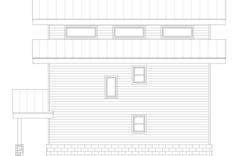 Home Plan - Exterior - Rear Elevation for Contemporary House Plan #932-1189 - 2 bed, 2.5 bath