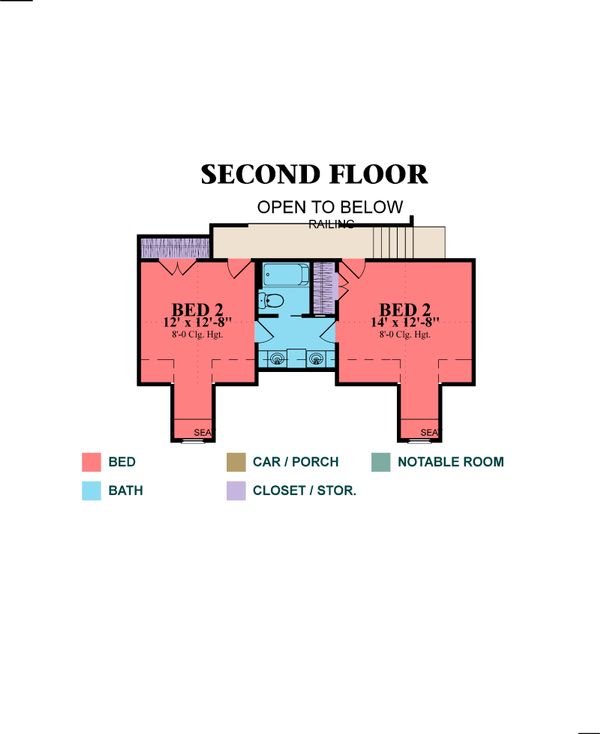 Cottage Floor Plan - Upper Floor Plan #63-351