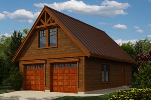 Craftsman Exterior - Front Elevation Plan #118-124