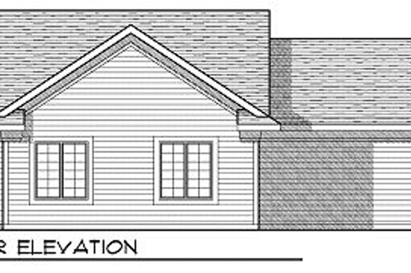 Home Plan - Exterior - Rear Elevation for Country House Plan #70-856 - 2 bed, 1 bath