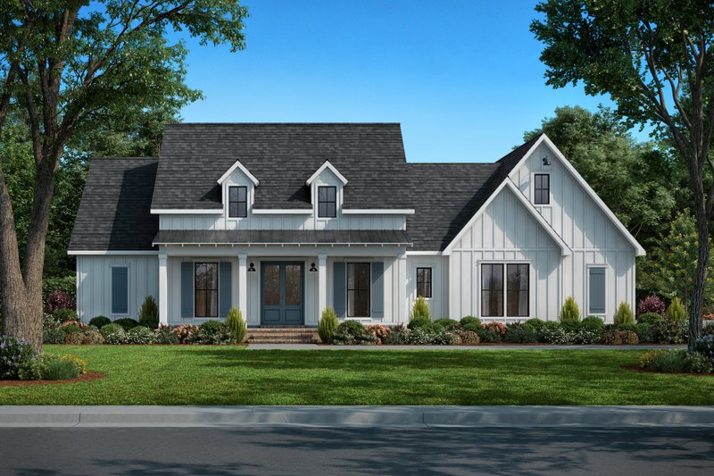 Architectural House Design - Exterior - Front Elevation 1 for Farmhouse House Plan #1074-97 - 4 bed, 2.5 bath