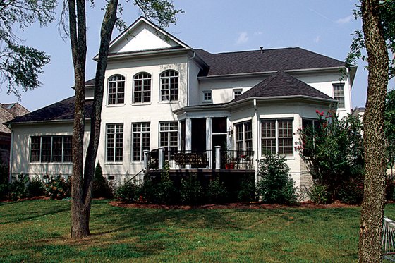 Exterior - Rear Elevation for Colonial House Plan #453-27 - 5 bed, 5.5 bath