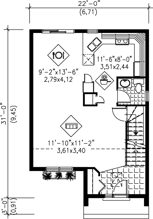 Architectural House Design - Floor Plan - Main Floor Plan #25-2283