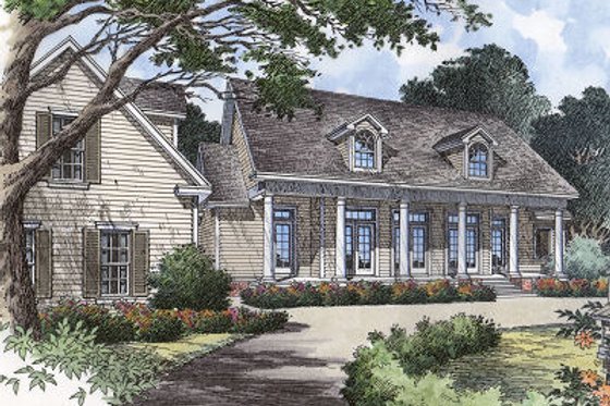 Exterior - Front Elevation for Traditional House Plan #417-195 - 3 bed, 2.5 bath