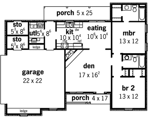 Traditional Floor Plan - Main Floor Plan #16-245