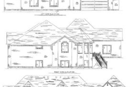 Exterior - Rear Elevation House Plan #5-163 - 3 bed, 2.5 bath