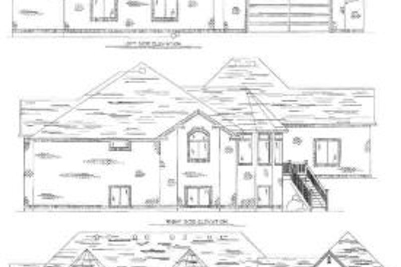 Dream House Plan - Exterior - Rear Elevation House Plan #5-163 - 3 bed, 2.5 bath