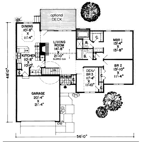 Traditional Floor Plan - Main Floor Plan #312-530