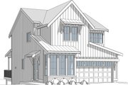 Farmhouse Style House Plan - 4 Beds 2.5 Baths 1968 Sq/Ft Plan #1114-110 Exterior 
