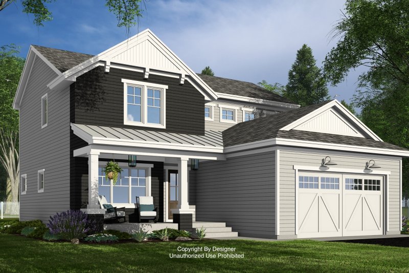Craftsman Style House Plan - 4 Beds 3.5 Baths 2500 Sq/Ft Plan #51-1376
