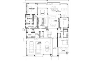 Floor Plan - Main Floor for Ranch House Plan #1069-7 - 3 bed, 2.5 bath