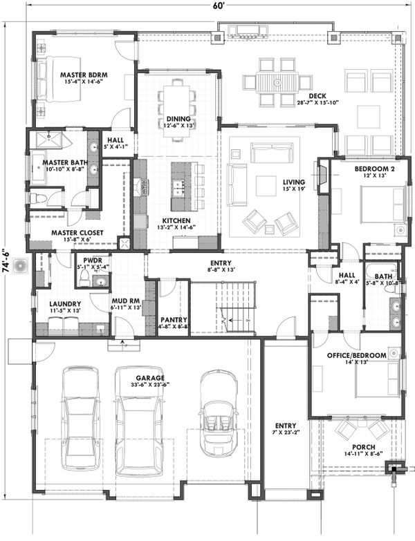 Ranch Floor Plan - Main Floor Plan #1069-7