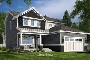 Craftsman Exterior - Front Elevation Plan #51-1382