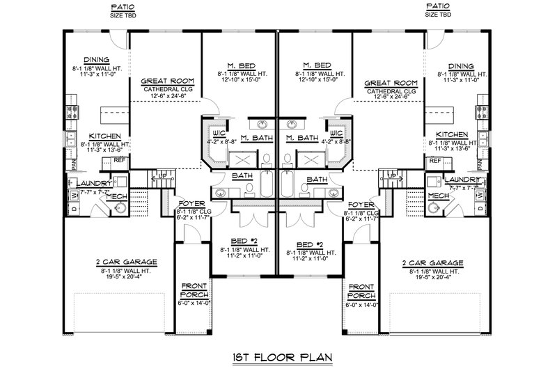 House Plan Design - Floor Plan - Main Floor for Craftsman House Plan #1064-38 - 3 bed, 2 bath