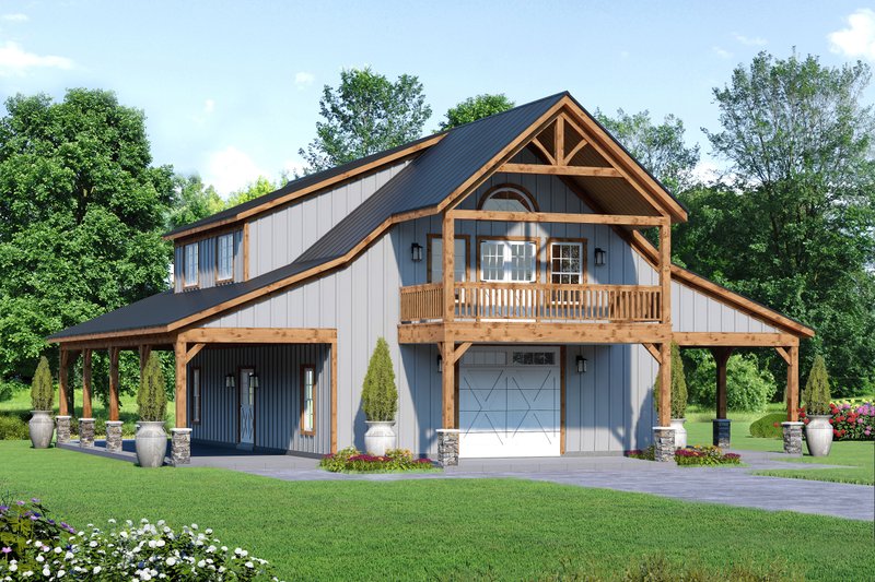 House Blueprint - Country Exterior - Front Elevation Plan #932-1316