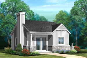Cottage Exterior - Front Elevation Plan #22-608