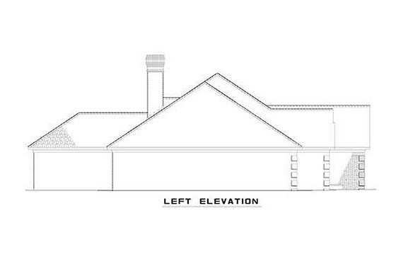 Traditional style home with European accents, elevation