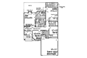 Mediterranean Style House Plan - 3 Beds 2 Baths 1365 Sq/Ft Plan #47-202 