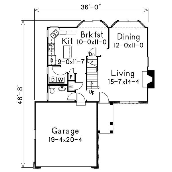 House Plan Design - Traditional Floor Plan - Main Floor Plan #57-177