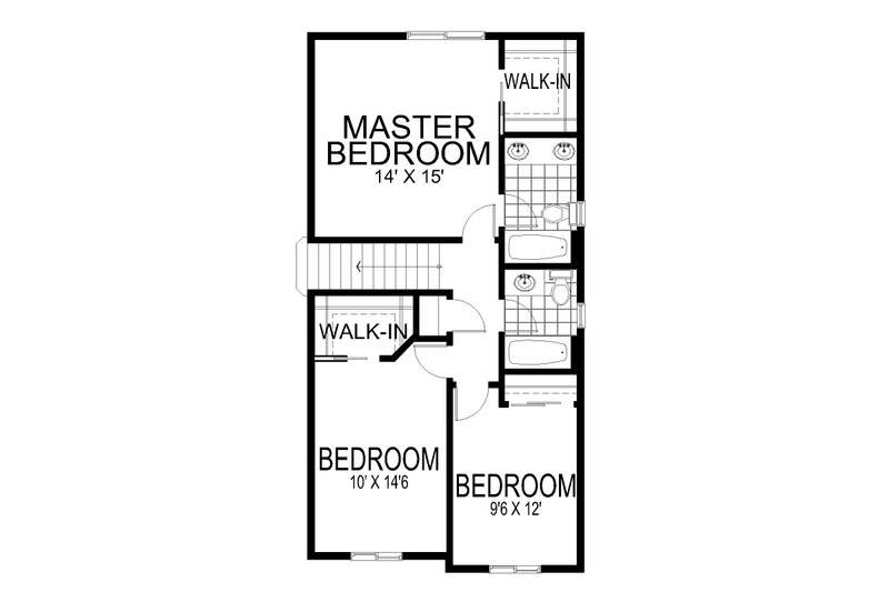 Dream House Plan - Floor Plan - Upper Floor for Craftsman House Plan #112-192 - 3 bed, 2.5 bath