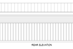 Exterior - Rear Elevation for Contemporary House Plan #932-943, 0 bath
