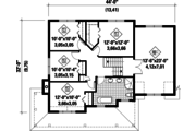 Country Style House Plan - 4 Beds 1 Baths 2164 Sq/Ft Plan #25-4420 